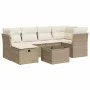 Set sofás de jardín 7 piezas y cojines ratán sintético beige de , Conjuntos de jardín - Ref: Foro24-3325294, Precio: 477,99 €...