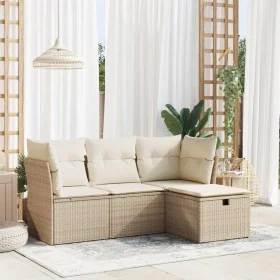 Juego de sofás jardín con cojines 4 pzas ratán sintético beige de , Conjuntos de jardín - Ref: Foro24-3325254, Precio: 278,75...