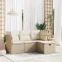 Juego de sofás jardín con cojines 4 pzas ratán sintético beige von , Gartensets - Ref: Foro24-3325254, Preis: 278,42 €, Rabat...