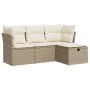 Juego de sofás jardín con cojines 4 pzas ratán sintético beige von , Gartensets - Ref: Foro24-3325254, Preis: 278,42 €, Rabat...