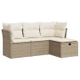 Juego de sofás jardín con cojines 4 pzas ratán sintético beige von , Gartensets - Ref: Foro24-3325254, Preis: 290,00 €, Rabat...