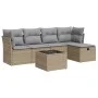 Juego de sofás jardín con cojines 6 pzas ratán sintético beige von , Gartensets - Ref: Foro24-3325275, Preis: 353,93 €, Rabat...