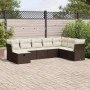 Set sofás de jardín 8 piezas y cojines ratán sintético marrón by , Garden sets - Ref: Foro24-3325339, Price: 528,12 €, Discou...