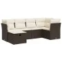 Set sofás de jardín 6 piezas y cojines ratán sintético marrón by , Garden sets - Ref: Foro24-3325289, Price: 404,08 €, Discou...