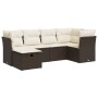 Set sofás de jardín 6 piezas y cojines ratán sintético marrón von , Gartensets - Ref: Foro24-3325289, Preis: 401,53 €, Rabatt: %