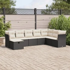 Set de sofás de jardín y cojines 8 piezas ratán sintético negro von , Gartensets - Ref: Foro24-3325332, Preis: 467,37 €, Raba...