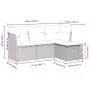 Set de sofás de jardín 4 pzas y cojines ratán sintético gris von , Gartensets - Ref: Foro24-3325256, Preis: 242,35 €, Rabatt: %