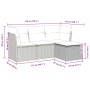 Set de sofás de jardín 4 pzas y cojines ratán sintético gris by , Garden sets - Ref: Foro24-3325256, Price: 245,04 €, Discoun...