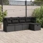 Set de muebles de jardín 5 pzas y cojines ratán sintético negro de , Conjuntos de jardín - Ref: Foro24-3325261, Precio: 323,9...