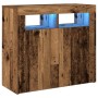 Aparador con luces LED madera ingeniería envejecida 80x35x75 cm by , Sideboards - Ref: Foro24-856361, Price: 95,07 €, Discoun...