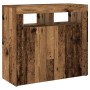 Aparador con luces LED madera ingeniería envejecida 80x35x75 cm by , Sideboards - Ref: Foro24-856361, Price: 95,07 €, Discoun...