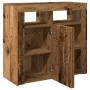 Aparador con luces LED madera ingeniería envejecida 80x35x75 cm de , Aparadores - Ref: Foro24-856361, Precio: 93,53 €, Descue...