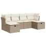Juego de sofás jardín con cojines 6 pzas ratán sintético beige von , Gartensets - Ref: Foro24-3325324, Preis: 402,70 €, Rabat...