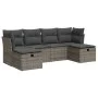 Set de muebles de jardín 6 pzas y cojines ratán sintético gris von , Gartensets - Ref: Foro24-3325326, Preis: 341,89 €, Rabat...