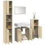 Juego de muebles de baño 4 pzas contrachapada roble Sonoma von , Badezimmermöbel - Ref: Foro24-3324968, Preis: 156,31 €, Raba...