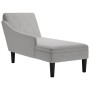 Tumbona con almohada y reposabrazo derecho tela gris nube by , Daybeds - Ref: Foro24-4009770, Price: 154,78 €, Discount: %