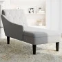 Tumbona con almohada y reposabrazo derecho tela gris nube by , Daybeds - Ref: Foro24-4009770, Price: 152,70 €, Discount: %