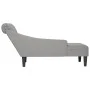 Tumbona con almohada y reposabrazo derecho tela gris nube by , Daybeds - Ref: Foro24-4009770, Price: 152,70 €, Discount: %