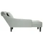 Tumbona almohada y reposabrazo derecho terciopelo gris claro von , Tagesbetten - Ref: Foro24-4009772, Preis: 125,69 €, Rabatt: %