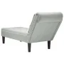 Tumbona almohada y reposabrazo derecho terciopelo gris claro von , Tagesbetten - Ref: Foro24-4009772, Preis: 125,69 €, Rabatt: %