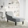Tumbona con almohada y reposabrazo derecho tela gris claro by , Daybeds - Ref: Foro24-4009843, Price: 151,12 €, Discount: %