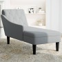 Tumbona con almohada y reposabrazo derecho tela gris claro by , Daybeds - Ref: Foro24-4009843, Price: 155,11 €, Discount: %