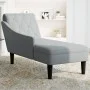 Tumbona con almohada y reposabrazo derecho tela gris claro by , Daybeds - Ref: Foro24-4009843, Price: 151,12 €, Discount: %