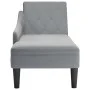 Tumbona con almohada y reposabrazo derecho tela gris claro by , Daybeds - Ref: Foro24-4009843, Price: 151,12 €, Discount: %