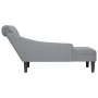 Tumbona con almohada y reposabrazo derecho tela gris claro by , Daybeds - Ref: Foro24-4009843, Price: 151,12 €, Discount: %