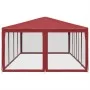 Carpa para fiestas con 12 paredes de malla HDPE rojo 8x4 m by , tents - Ref: Foro24-4010075, Price: 207,60 €, Discount: %
