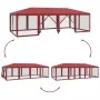Carpa para fiestas con 12 paredes de malla HDPE rojo 8x4 m by , tents - Ref: Foro24-4010075, Price: 207,60 €, Discount: %