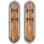 Percheros de pared con 4 ganchos 2 uds madera maciza de acacia von , Hut- und Garderobenständer - Ref: Foro24-4013504, Preis:...