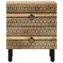 Mesitas de noche 2 uds madera mango rugosa negro 40x33,5x46 cm by , Nightstands - Ref: Foro24-4018627, Price: 136,62 €, Disco...