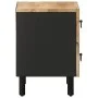 Mesitas de noche 2 uds madera mango rugosa negro 40x33,5x46 cm by , Nightstands - Ref: Foro24-4018627, Price: 136,62 €, Disco...