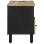 Mueble de TV madera maciza de mango rugosa negro 100x33,5x46 cm by , CD and DVD storage - Ref: Foro24-4018646, Price: 84,58 €...