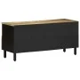 Mueble de TV madera maciza de mango rugosa negro 100x33,5x46 cm von , CD- und DVD-Speicher - Ref: Foro24-4018646, Preis: 83,7...