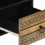 Mueble de TV madera maciza de mango rugosa negro 100x33,5x46 cm von , CD- und DVD-Speicher - Ref: Foro24-4018646, Preis: 83,7...
