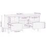 Mueble de TV madera maciza de mango rugosa negro 100x33,5x46 cm von , CD- und DVD-Speicher - Ref: Foro24-4018646, Preis: 83,7...