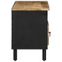 Mueble de TV madera maciza de mango rugosa negro 100x33,5x46 cm by , CD and DVD storage - Ref: Foro24-4018644, Price: 73,48 €...