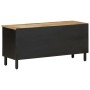 Mueble de TV madera maciza de mango rugosa negro 100x33,5x46 cm by , CD and DVD storage - Ref: Foro24-4018644, Price: 73,48 €...