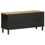 Mueble de TV madera maciza de mango rugosa negro 100x33,5x46 cm von , CD- und DVD-Speicher - Ref: Foro24-4018644, Preis: 72,7...
