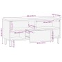 Mueble de TV madera maciza de mango rugosa negro 100x33,5x46 cm by , CD and DVD storage - Ref: Foro24-4018644, Price: 73,48 €...