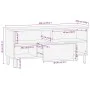 Mueble de TV madera maciza de mango rugosa negro 100x33,5x46 cm von , CD- und DVD-Speicher - Ref: Foro24-4018644, Preis: 72,7...