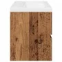 Mueble con lavabo integrado madera envejecida 81x39,5x49 cm von , Badezimmerwaschtische - Ref: Foro24-3328923, Preis: 202,99 ...