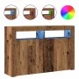 Aparador con LED madera ingeniería envejecida 115,5x30x75 cm by , Sideboards - Ref: Foro24-856363, Price: 116,11 €, Discount: %