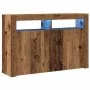Aparador con LED madera ingeniería envejecida 115,5x30x75 cm by , Sideboards - Ref: Foro24-856363, Price: 116,11 €, Discount: %