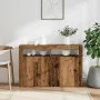 Aparador con LED madera ingeniería envejecida 115,5x30x75 cm by , Sideboards - Ref: Foro24-856363, Price: 116,11 €, Discount: %
