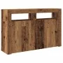 Aparador con LED madera ingeniería envejecida 115,5x30x75 cm by , Sideboards - Ref: Foro24-856363, Price: 116,11 €, Discount: %