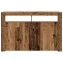 Aparador con LED madera ingeniería envejecida 115,5x30x75 cm by , Sideboards - Ref: Foro24-856363, Price: 116,11 €, Discount: %