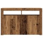Aparador con LED madera ingeniería envejecida 115,5x30x75 cm by , Sideboards - Ref: Foro24-856363, Price: 117,83 €, Discount: %